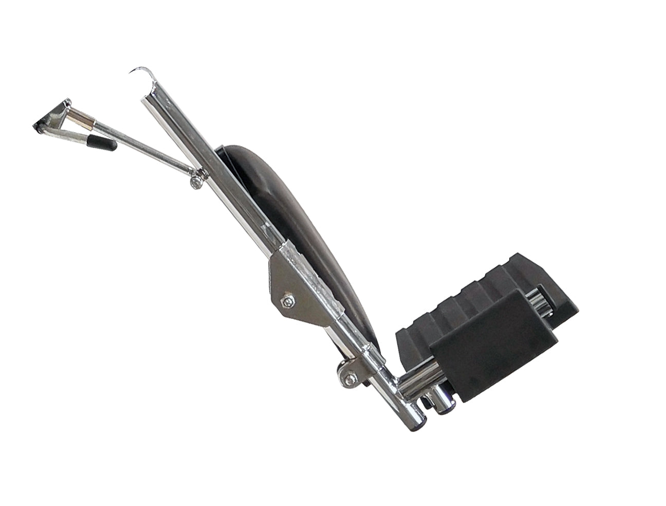 Centered view of footplates made of durable, high-impact resistant composite