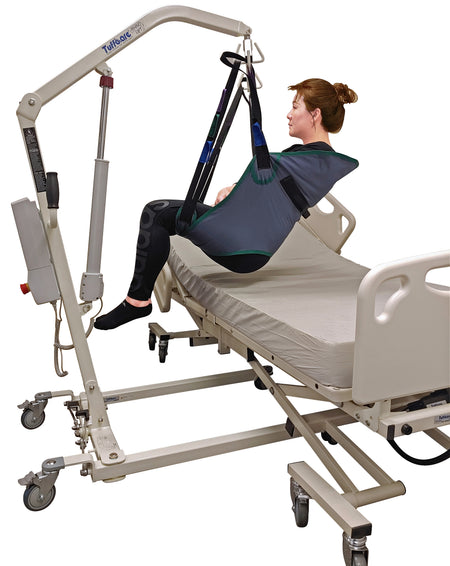 Tuffcare universal padded full body patient lift sling lifting patient.